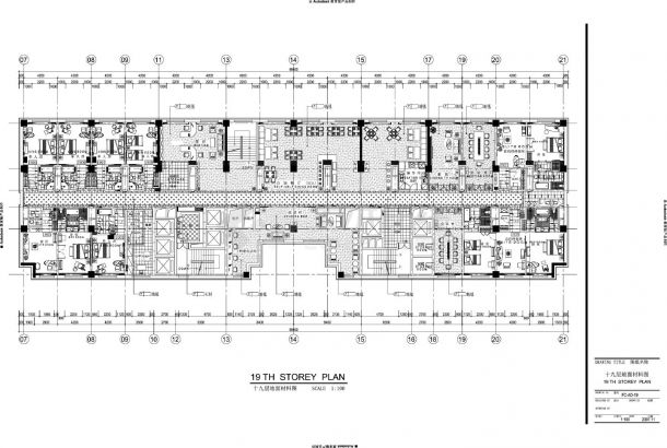 天津萬麗泰達酒店19层地面材料CAD图.dwg-图一