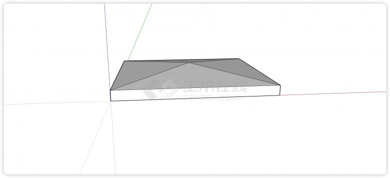 欧式金字塔形罗马柱柱头su模型-图一