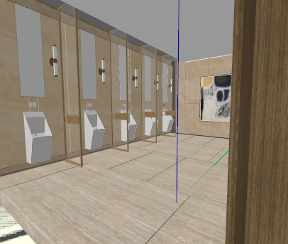 有洗手池有单间便池新中式酒店卫生间su模型-图二