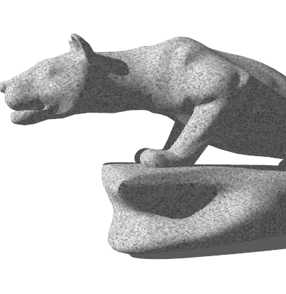 带底座带豹子雕像雕塑su模型_图1
