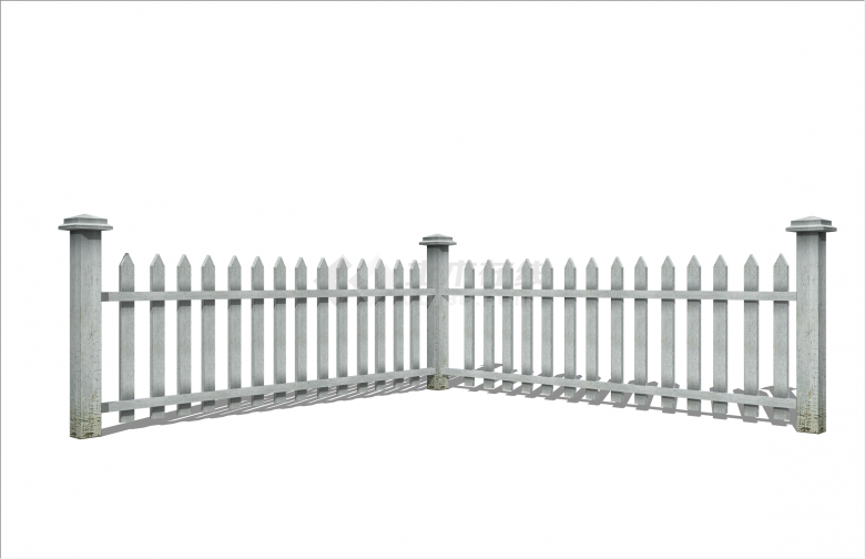 美式镂空篱笆栅栏SU模型-图二