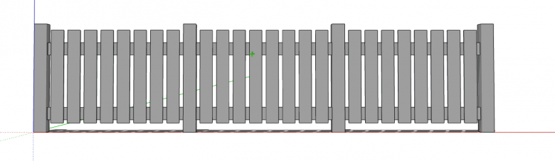 现代篱笆栅栏SU模型-图二