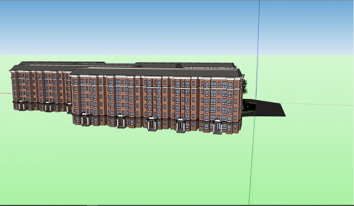 大型园林式住宅建筑群su模型_图1