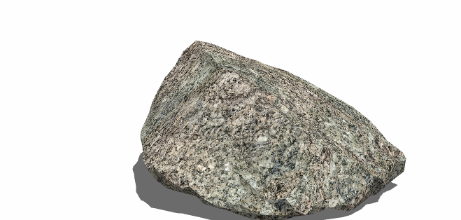 现代整块斑斑假山置石 su模型-图二