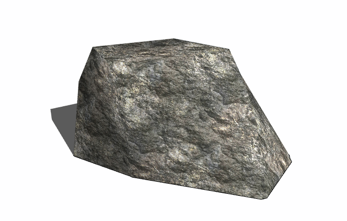 黑色石堆假山置石 su模型_图1