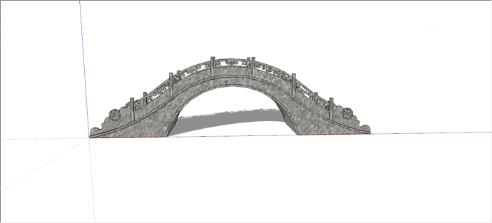 豪华轻盈中式廊桥su模型_图1