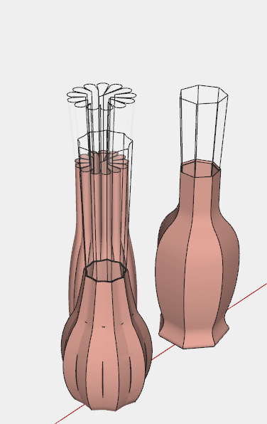 现代粉色个性创意花瓶瓷器su模型-图二