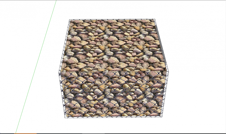 方形的放满了石头的石笼 su模型-图二