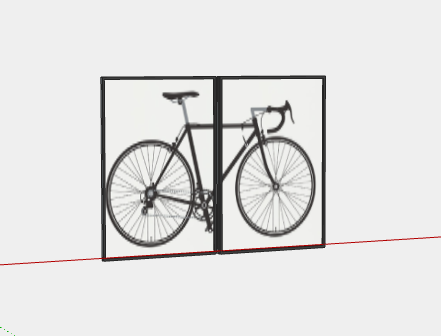 黑色自行车装饰画su模型-图二
