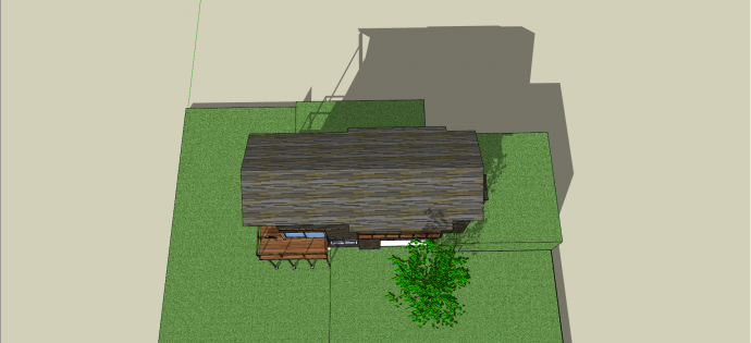 现代风格小型乡村别墅su模型_图1