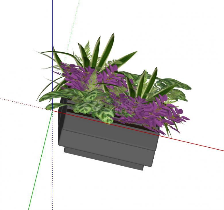 长方形多样垂直绿化SU模型-图一
