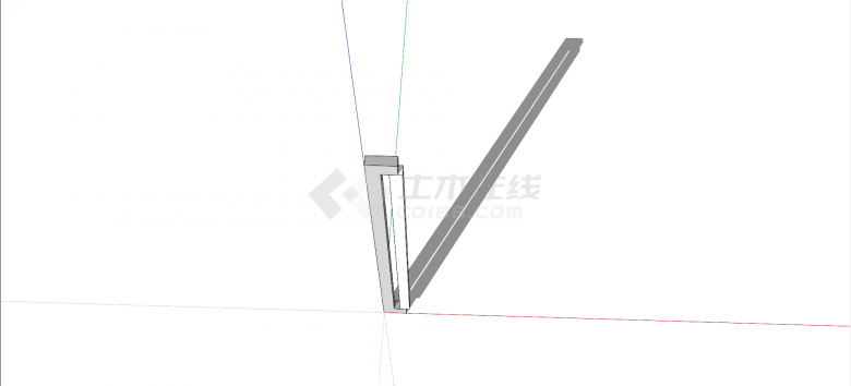 现代灰白色太阳能景观灯具su模型-图二