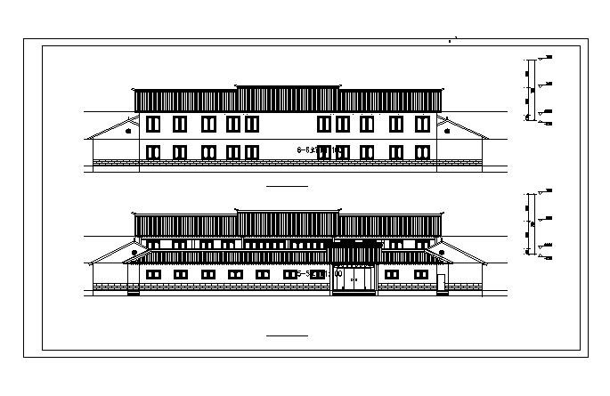 某二层四合院式住宅建筑平面图_图1