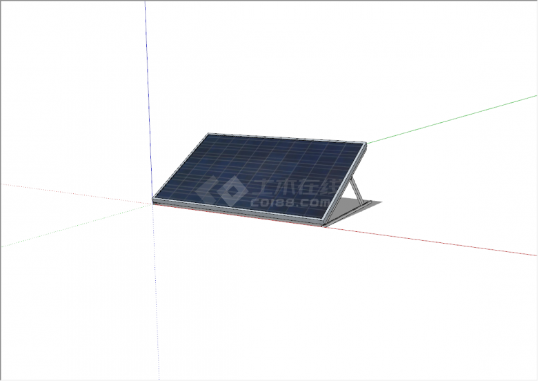 现代太阳能发电板电池板su模型-图二
