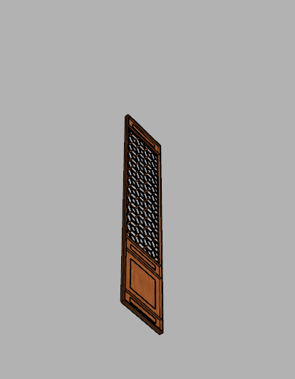 格林花纹中式门窗su模型_图1