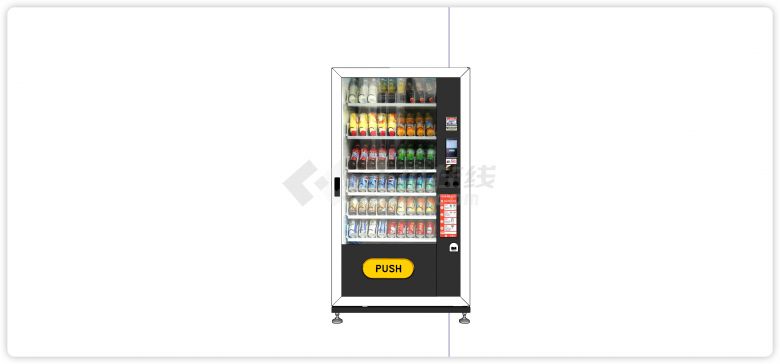 冰冻饮料自动售货机su模型-图一