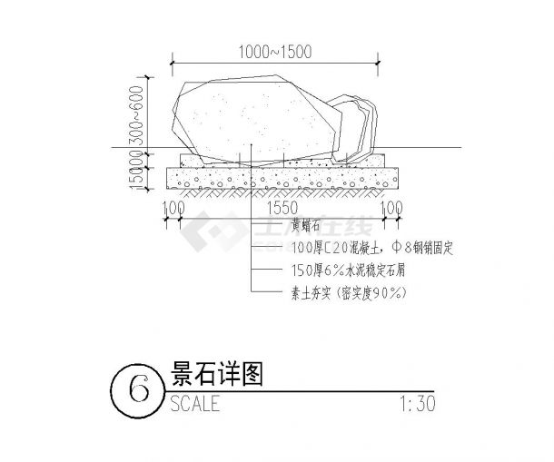 美丽乡村建筑-村牌详图CAD-图一