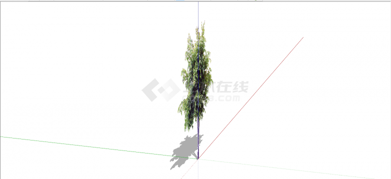 桑科垂叶榕常绿乔木su模型-图二