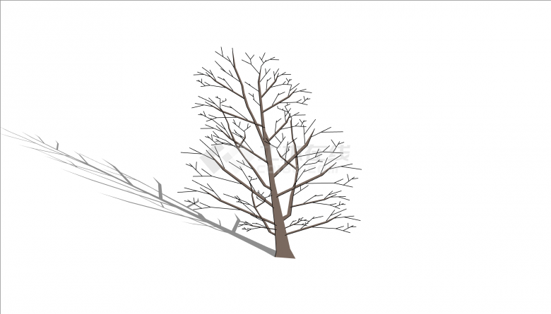 冬季经典景观植物小品su模型-图二
