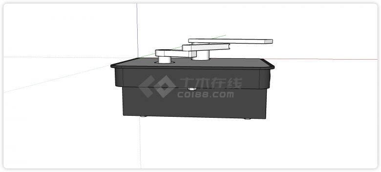 白色旋转臂医疗器械su模型-图二