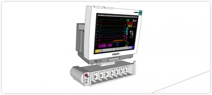 心率血氧电脑医疗器械su模型_图1