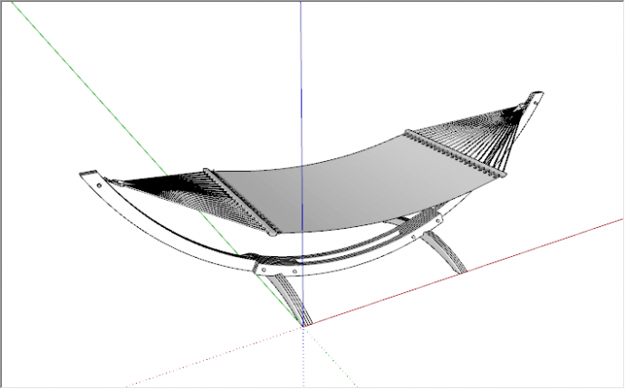 现代风格小船造型吊椅su模型_图1