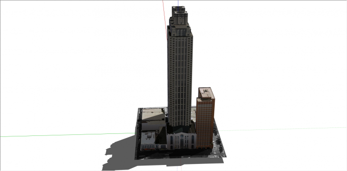都市大厦高层办公楼su模型_图1