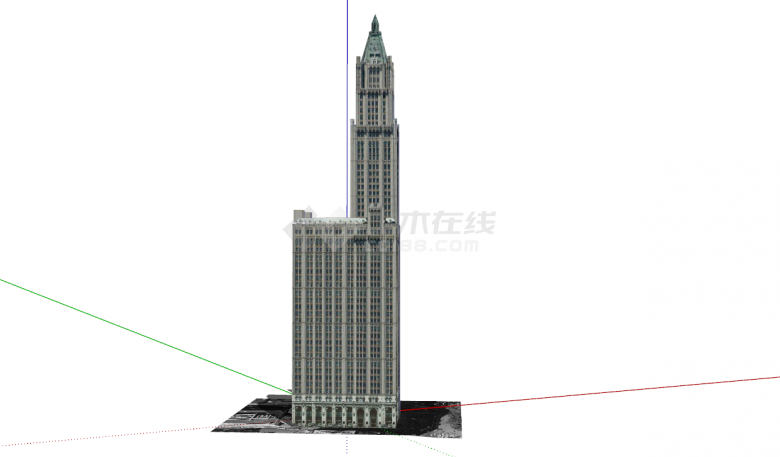 城市中心经济区发展商贸大楼su模型-图二