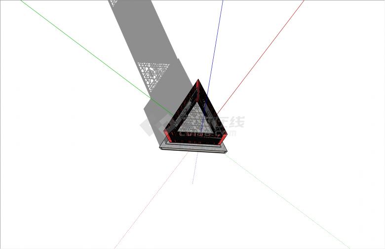 精美三角形新中式灯笼su模型-图二