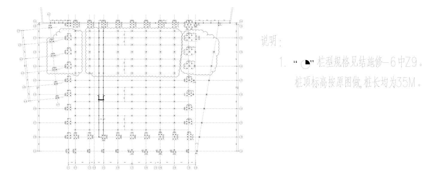南京某会展中心-S-9-10基础布置CAD图