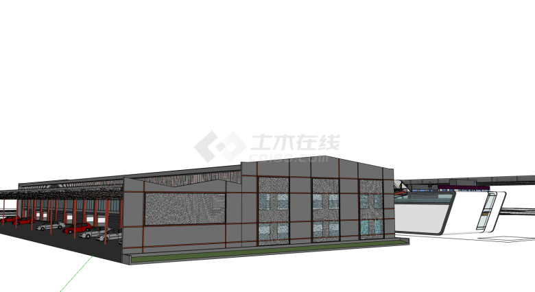 大规模多功能工业园su模型-图一