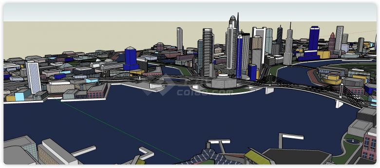 入海口城市规划商业综合体建筑SU模型-图二