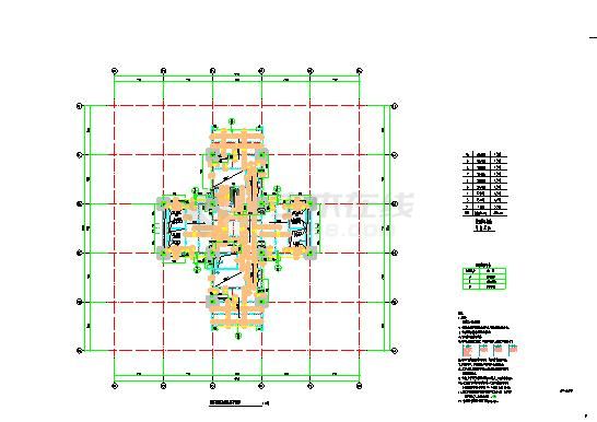 四层模板及板配筋平面图GGS-51.dwg-图一