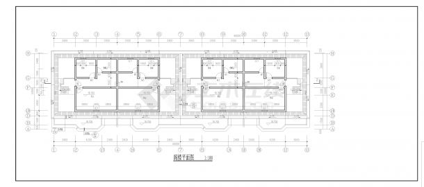 CAD6层砖混结构商住楼设计-图一