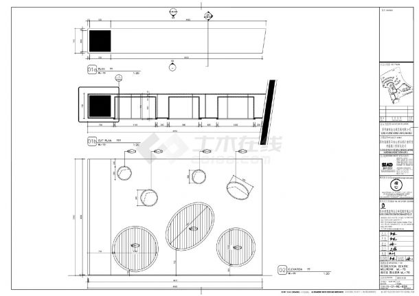 苏州高新区马舍山酒店改扩建项目-IA-G1-RE-8.11～8.12（ML-70）娱乐室固定家具装饰CAD图-图二