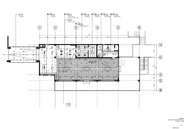 苏州高新区马舍山酒店改扩建项目-IA-B1-LN-1.01～4.01休闲室平面装饰施工CAD图-图二