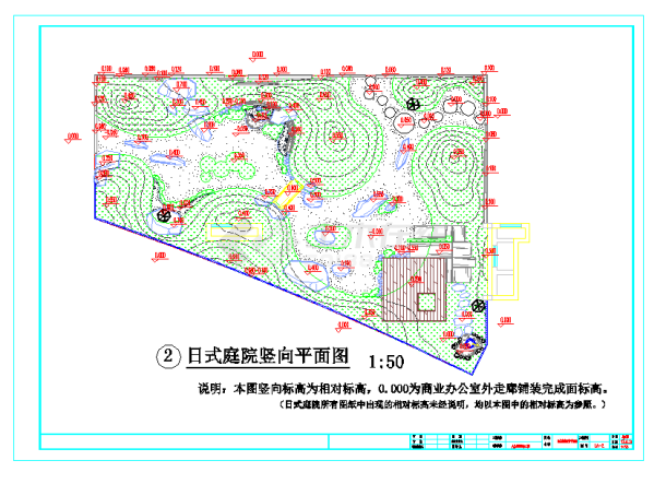 昆明庭院屋顶花园景观规划设计施工图CAD图纸-图二