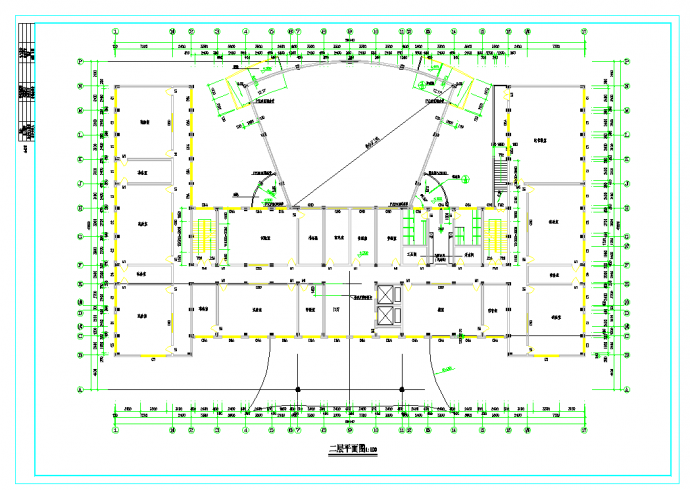 某地某九层学校综合楼建筑施工图CAD图纸_图1