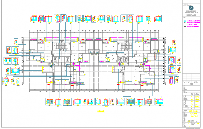 某地A2楼铝合金门窗深化设计图CAD图纸_图1