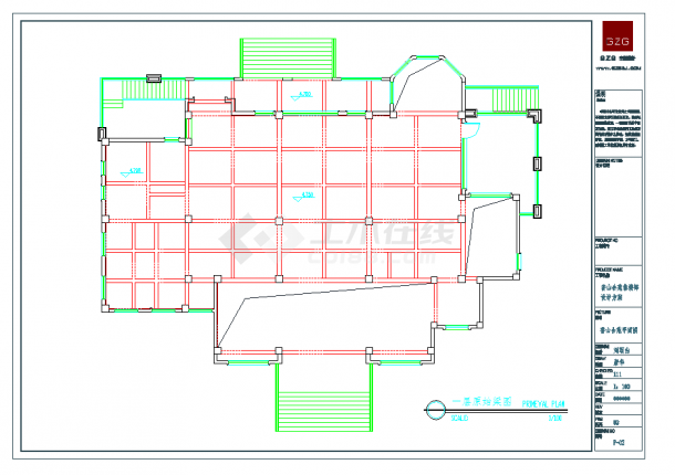 某地香山合苑平面图CAD图纸-图二