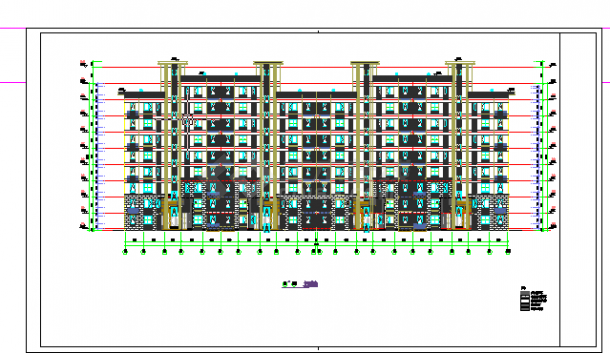 江苏11叠拼住宅施工CAD套图-图二