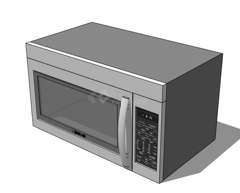 厨房小型蒸箱构件su模型-图一