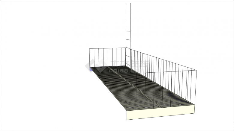 施工用单体平面楼梯su模型-图二