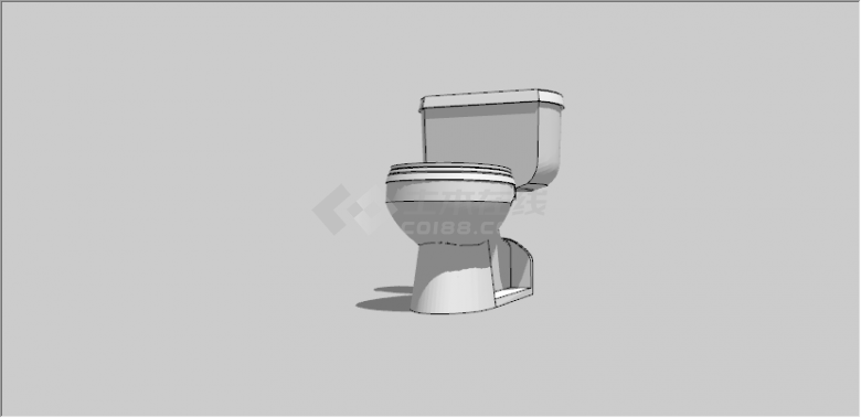 现代简约卫生间卫浴马桶su模型-图二