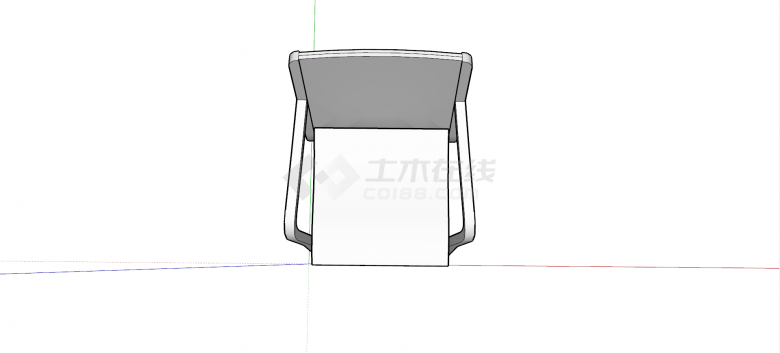 白色木质椅凳老su模型-图二