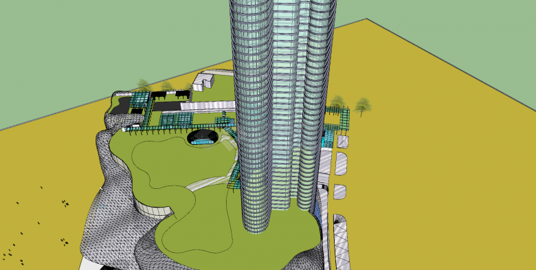 新加坡综合体建筑su模型-图二