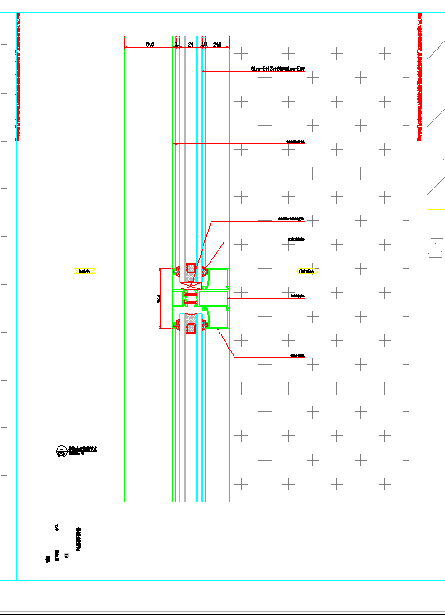 某地铝合金窗幕墙节点图CAD图纸_图1