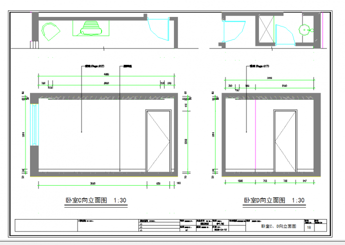 沈阳花园式小区高层住宅楼三居室现代风格室内装修图CAD图纸_图1