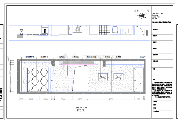 温州现代三室两厅装修图CAD图纸-图二