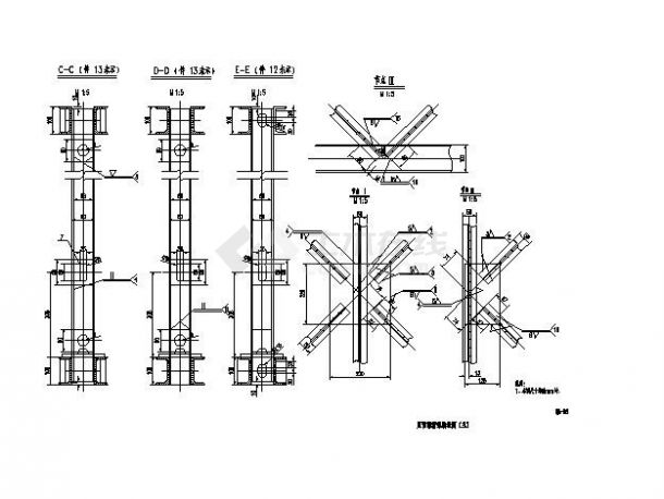 钢结构施工便桥CAD设计图-图一